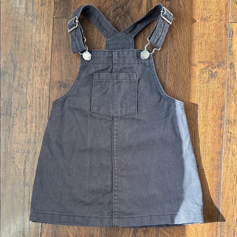 H&M Kids Black Denim Overall Dress